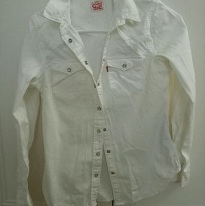 Levi Jean white shirt